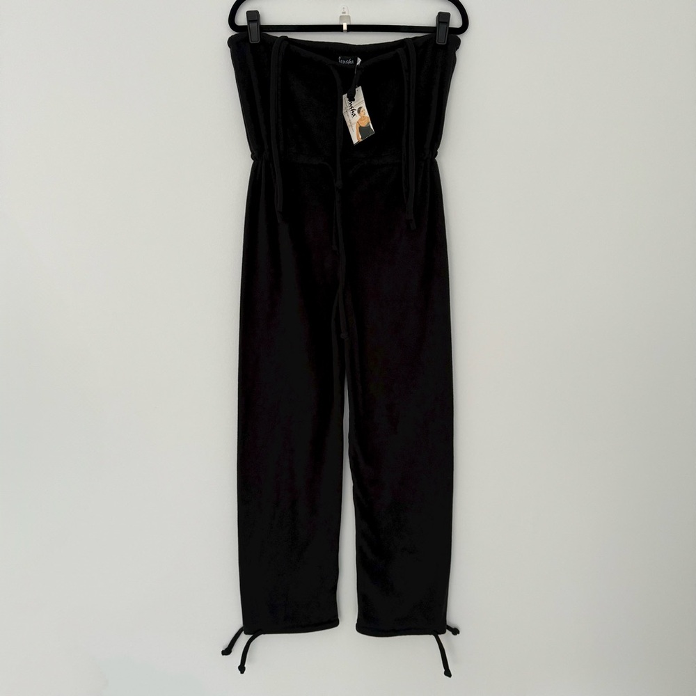Sansha Black Fleece Ballet Warm Up Jumpsuit